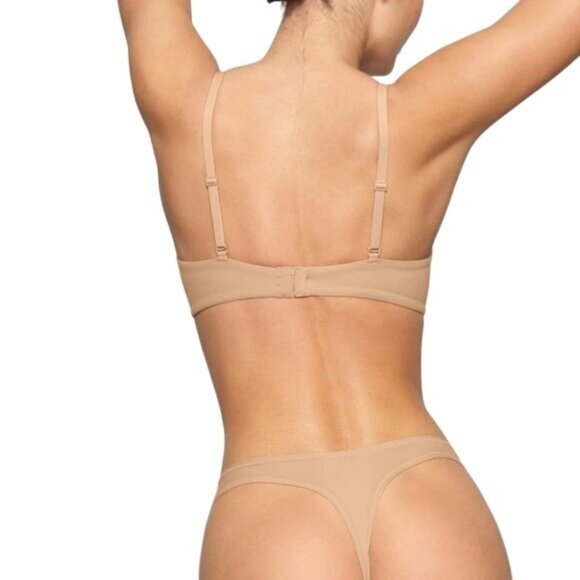 Skims 34DDD Fits everybody t-shirt Bra Foam Padded Underwire Ochre Beige NWT - Picture 7 of 7